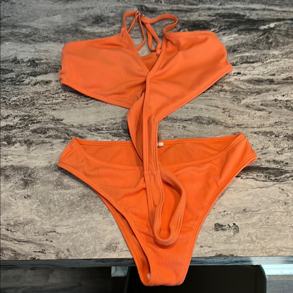 Orange One-Piece Swimsuit